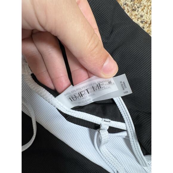 Tempt Me Women High Waist Bikini Set‎ Ribbed Two Piece Swimsuit Sporty S - Picture 9 of 9
